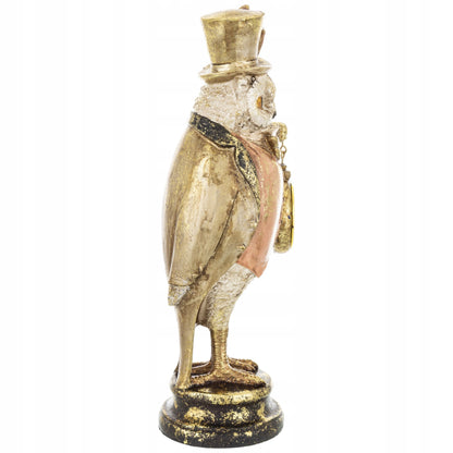 Figurka Pierrot sowa z zegarkiem Alicja w krainie czarów dekoracja vintage