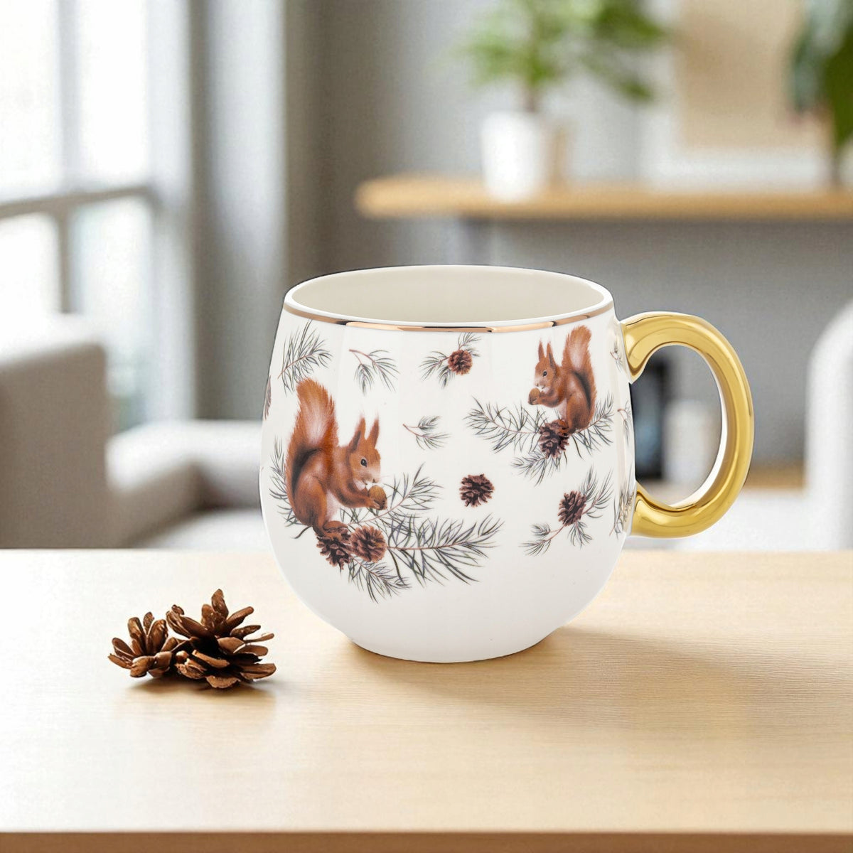 Porcelanowy Kubek baryłka 530 ml duży w pudełku