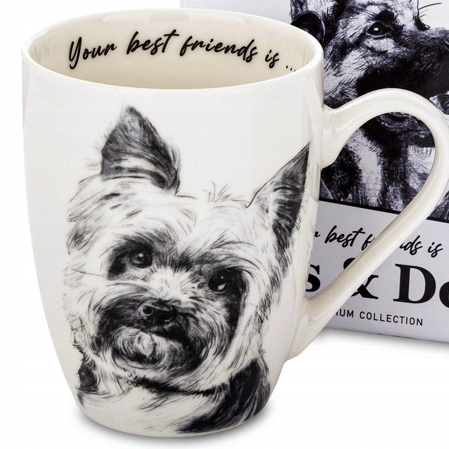 kubek w pudełku piesek west terrier pies na prezent