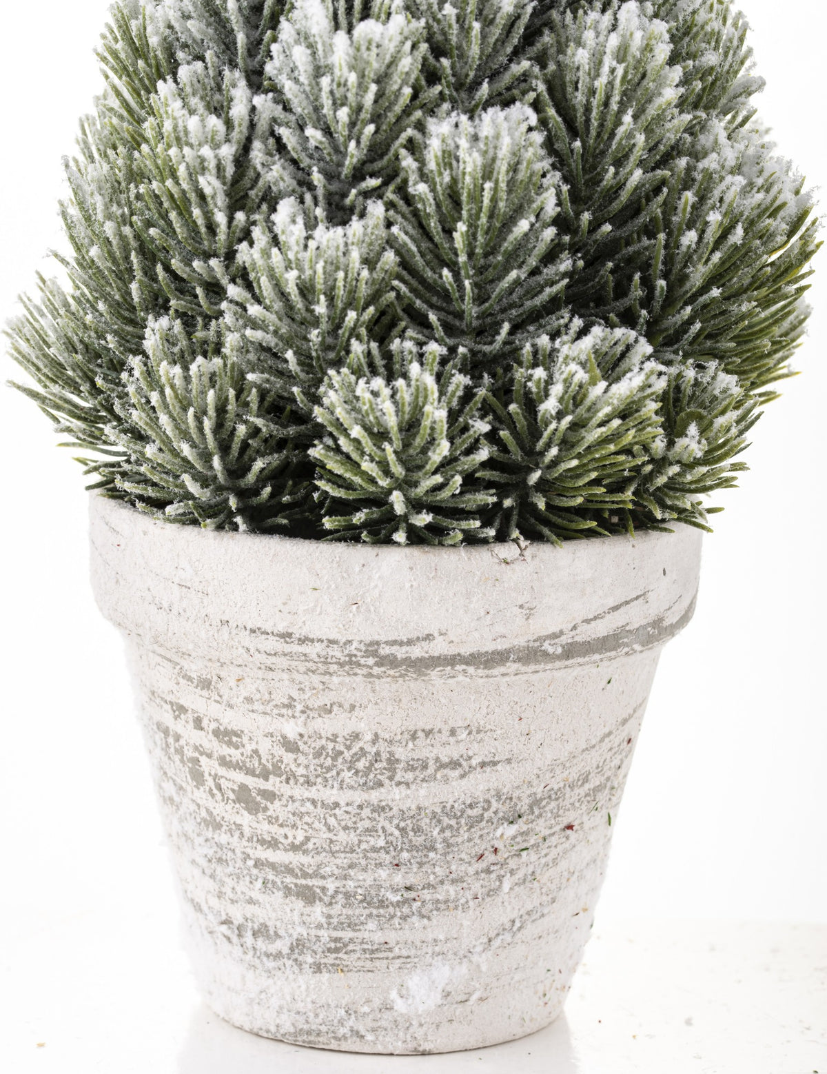 Choinka sztuczna zielony, biały tworzywo sztuczne 30x15x15 cm