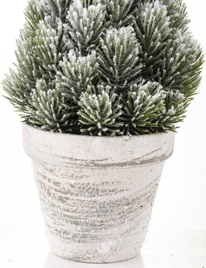 Choinka sztuczna zielony, biały tworzywo sztuczne 30x15x15 cm