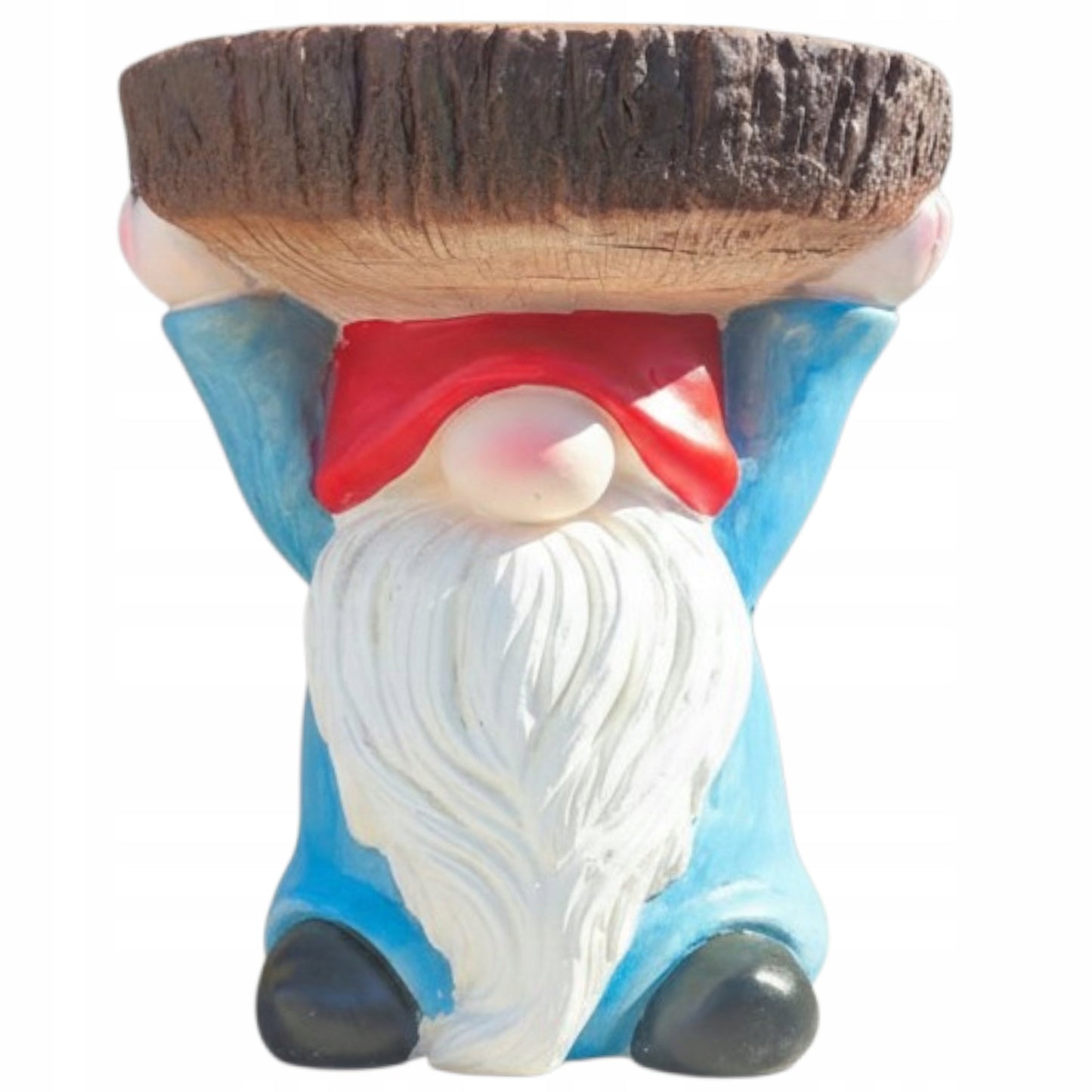 Skrzat krasnal figurka ogrodowa kwietnik stojak na kwiaty 31 cm
