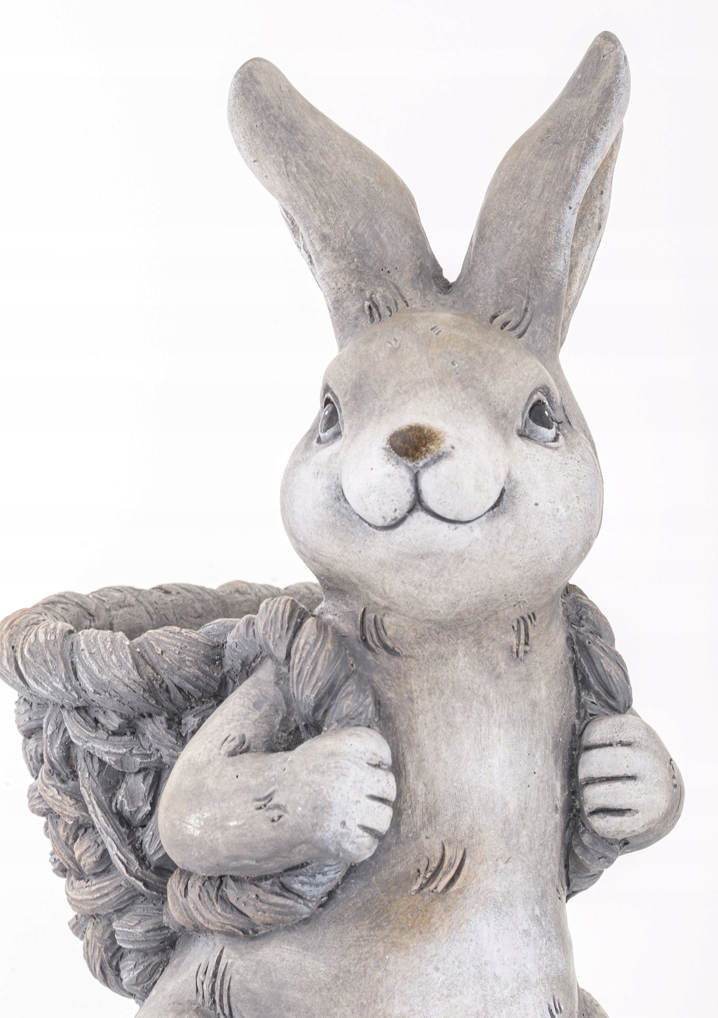 Osłonka figurka zając koszyk 41 cm Królik wielkanocny doniczka koszyczek