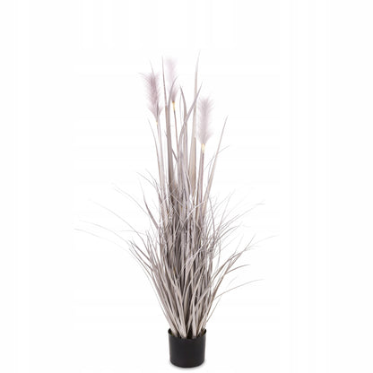 Trawa sztuczna ozdobna pampas donica beżowa 121cm