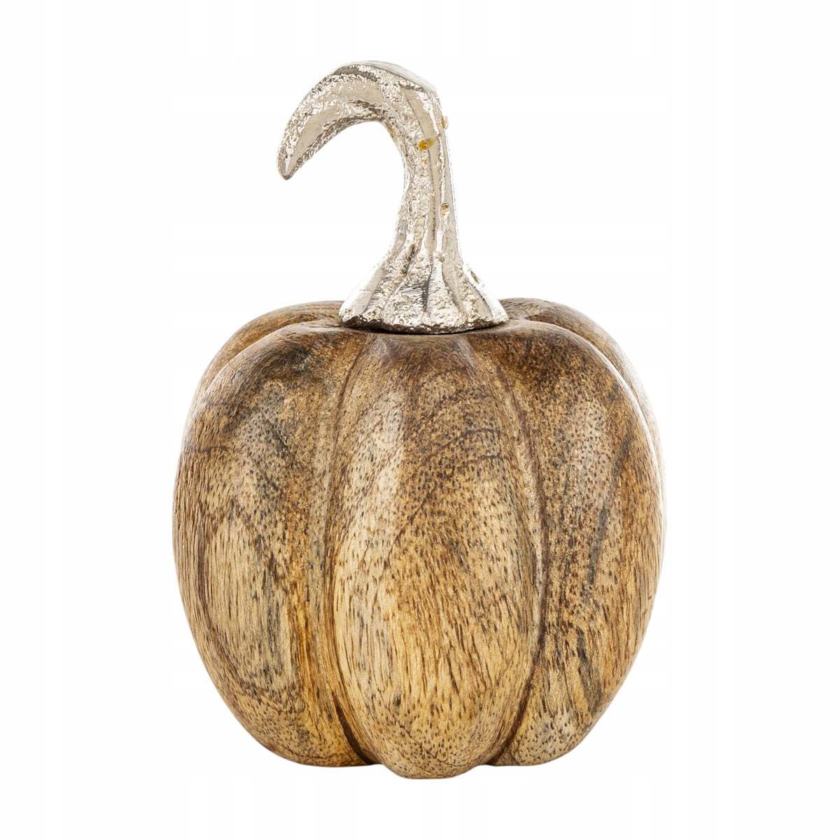 Figurka dekoracyjna dynia drewniana 10x6,5x6,5 cm drewno mango