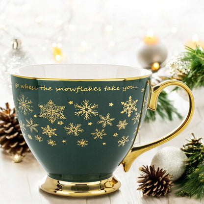 Kubek porcelana 380 ml w pudełku prezent świąteczny duży filiżanka