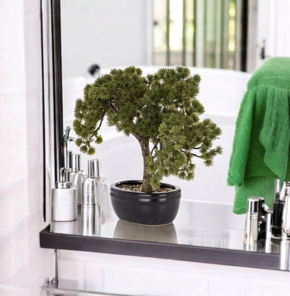 Sztuczne drzewko Bonsai w doniczce 31x30x24 naturalne wysoka jakość