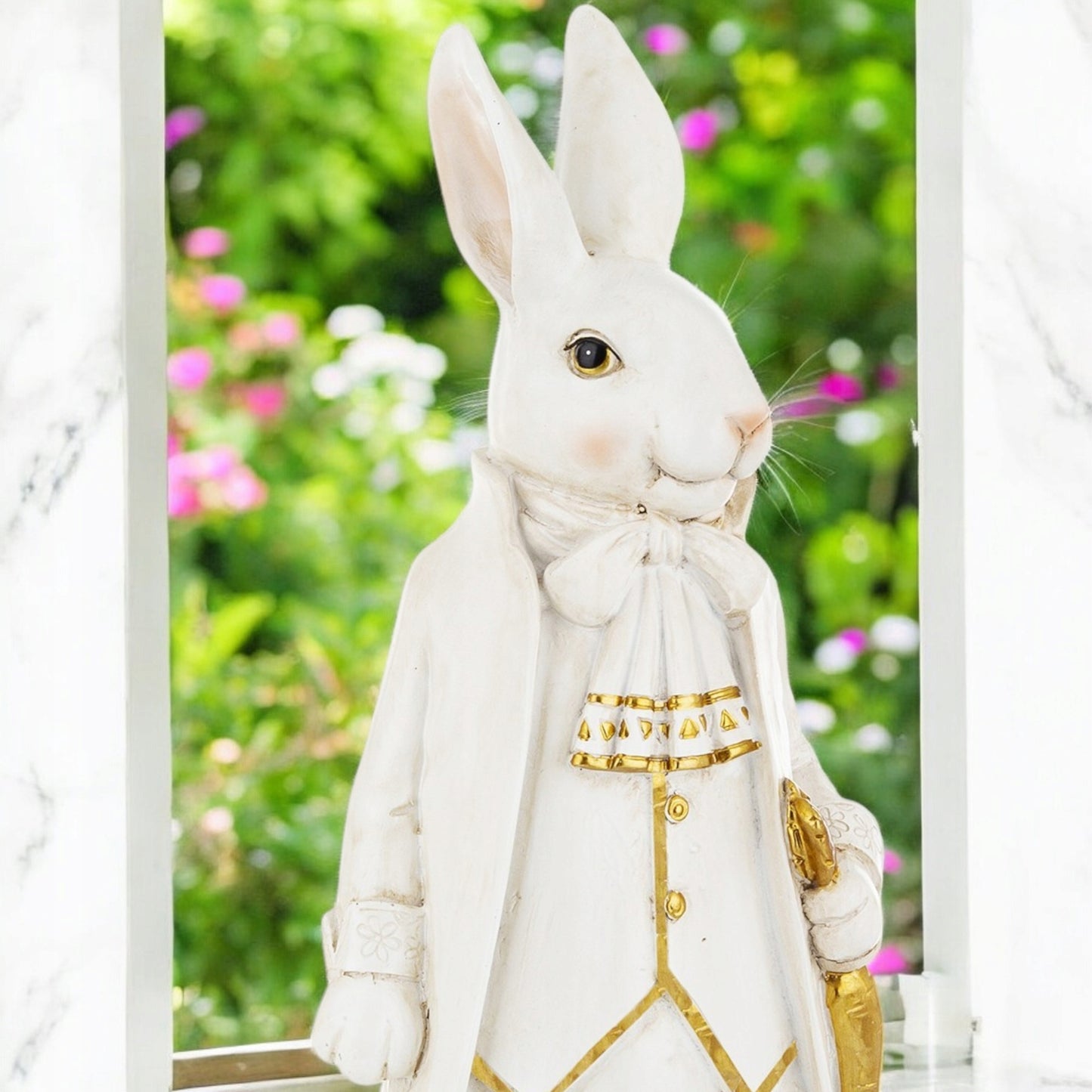 Figurka wielkanocna tworzywo sztuczne Pan zając królik wielkanocny 36 cm