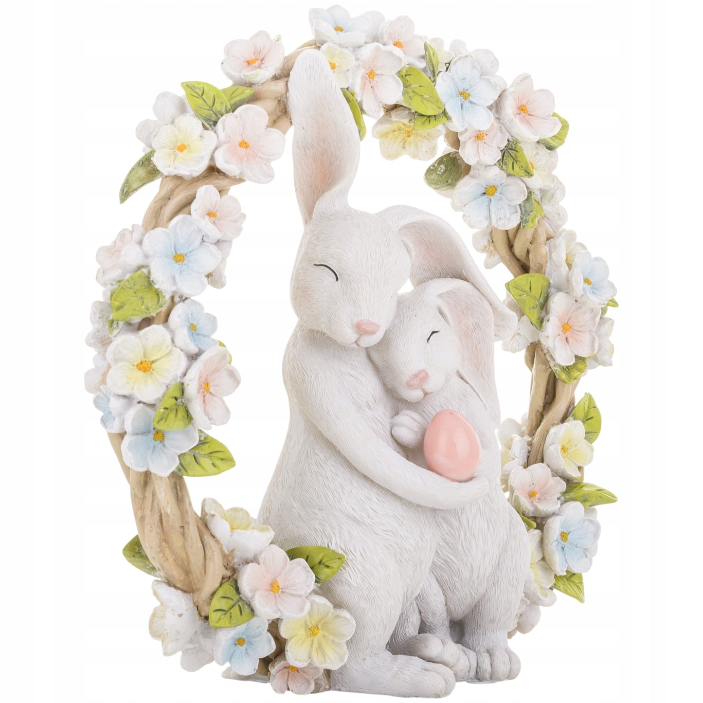 Króliczki figurka wielkanocna dekoracja wiosenna ozdoba zajączki 26 cm