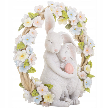 Króliczki figurka wielkanocna dekoracja wiosenna ozdoba zajączki 26 cm
