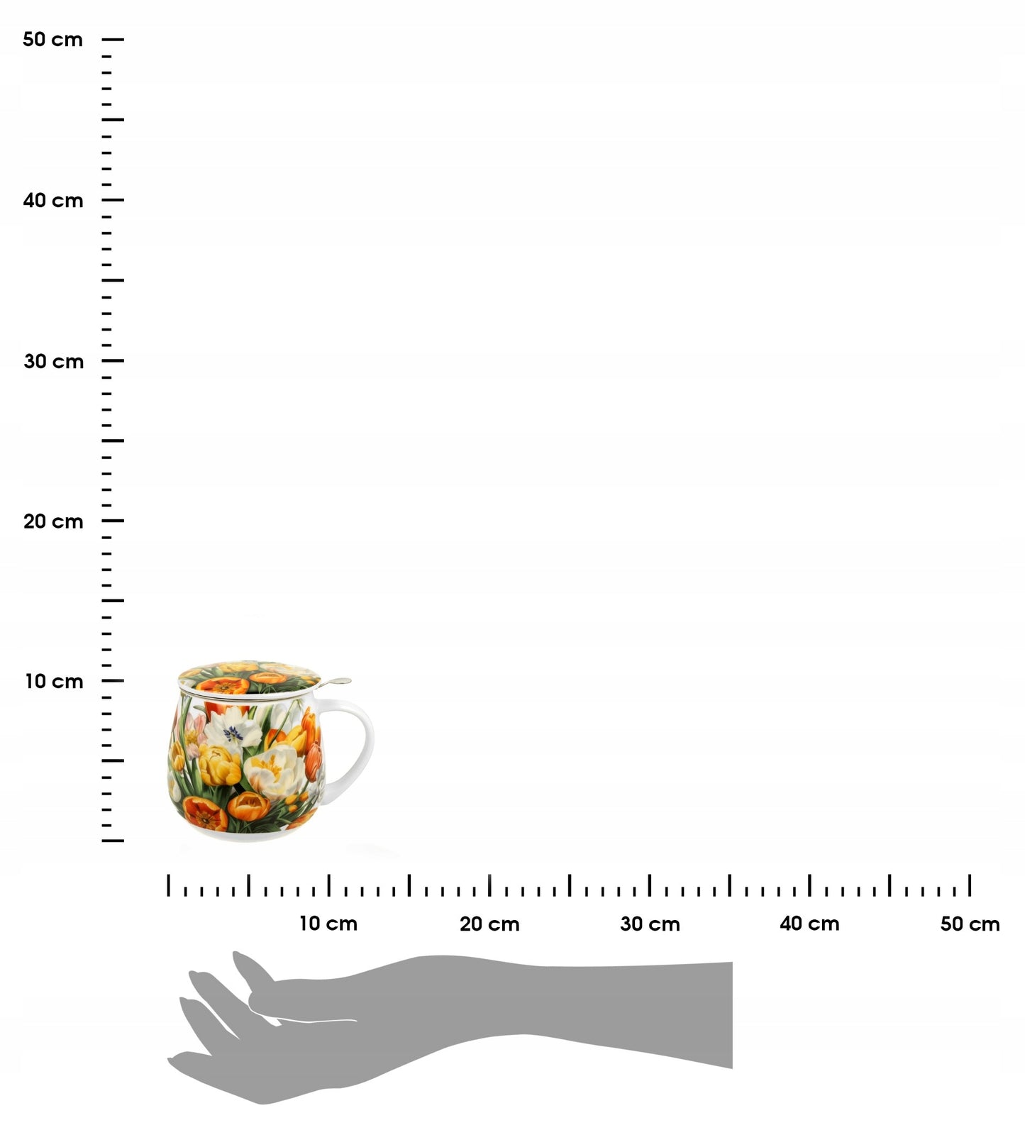Kubek zaparzacz baryłka w pudełku porcelana 430 ml na prezent