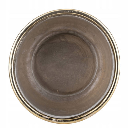Osłonka na doniczkę złota ceramiczna doniczka 14,5x20,5cm