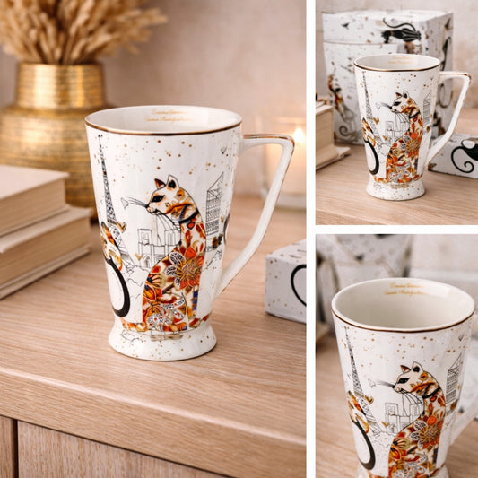 Kubek porcelanowy KOT 500ml kotek pudełko duzy kubeczek na prezent