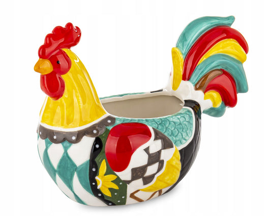 Osłonka Kura 26 cm Kolorowa Doniczka Ceramiczna Wielkanocna ozdoba kogut