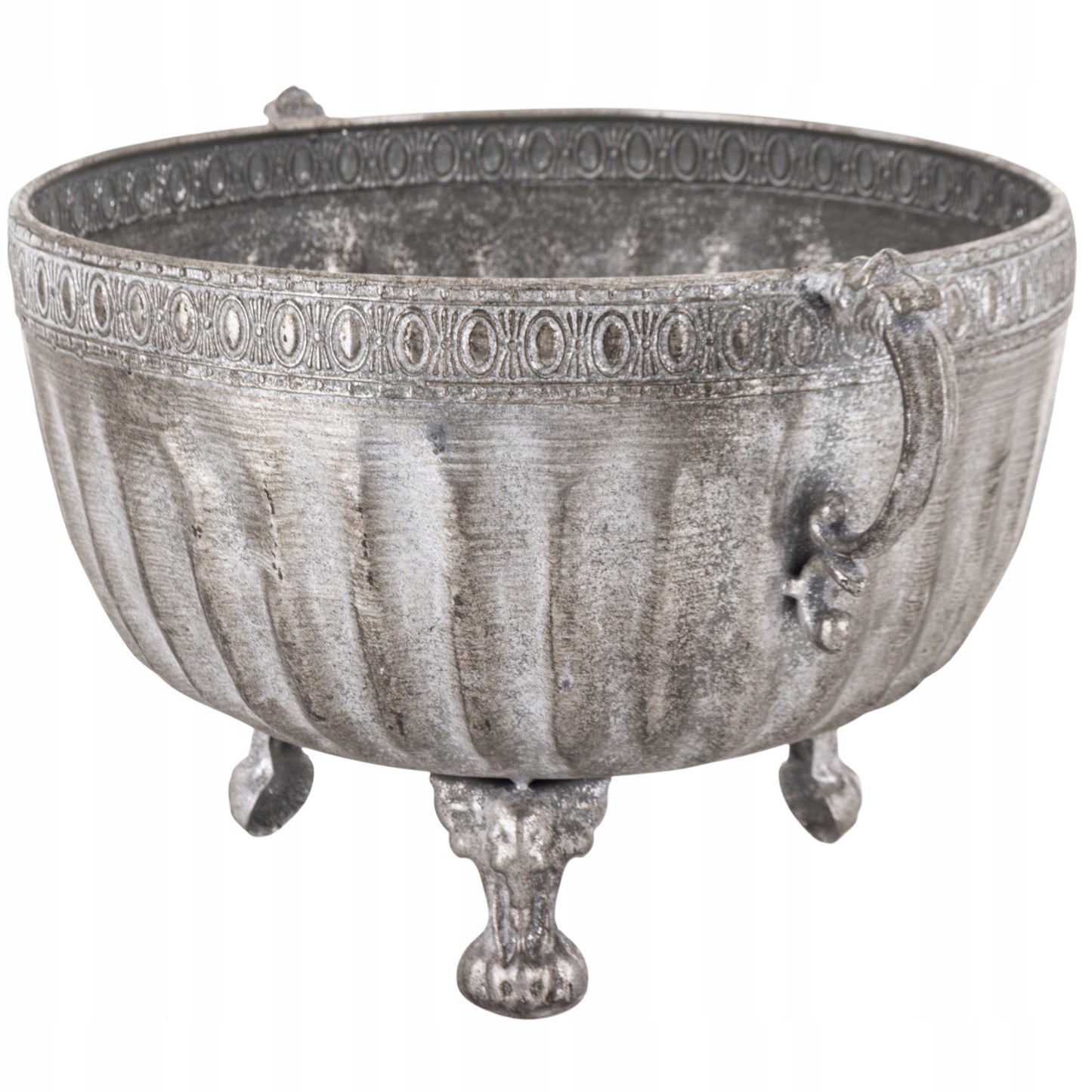 Osłonka srebrna metalowa wazon retro vintage 22 x 39 cm