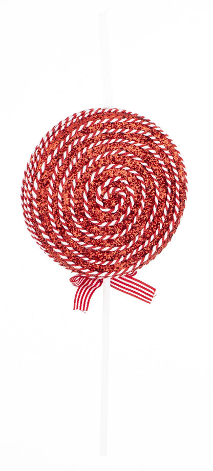 Zawieszka tekstylna biało-czerwona 31x14x3 cm wzór 2