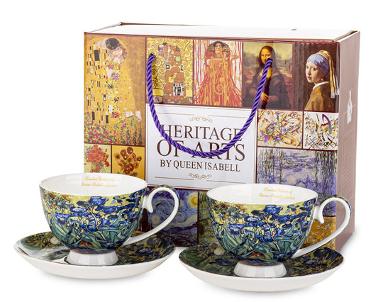 Produkt dekoracyjny Kpl. 2 Filiżanki 2 Spodki porcelana wielokolorowy