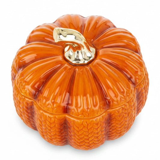 dynia pojemnik dekoracyjny ceramiczny igurka jesienna ozdoba halloween 13cm