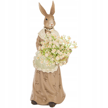 Figurka zajączek z kwiatami królik dekoracja wielkanoc ozdoba wiosna 31cm