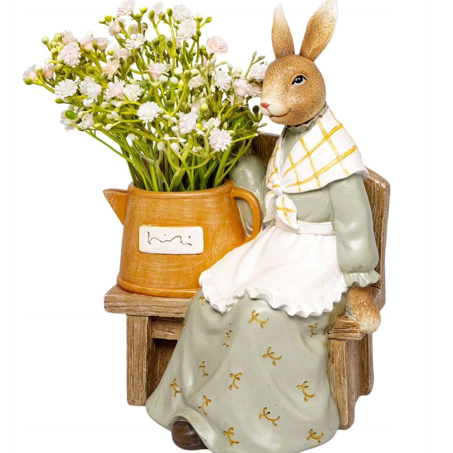 Figurka Pani Królik zajączek wielkanocna 25cm zając w kapeluszu