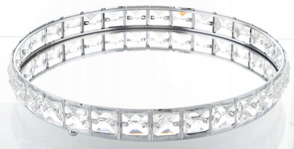 TACA LUSTRZANA SREBRNA GLAMOUR 4,5x28
