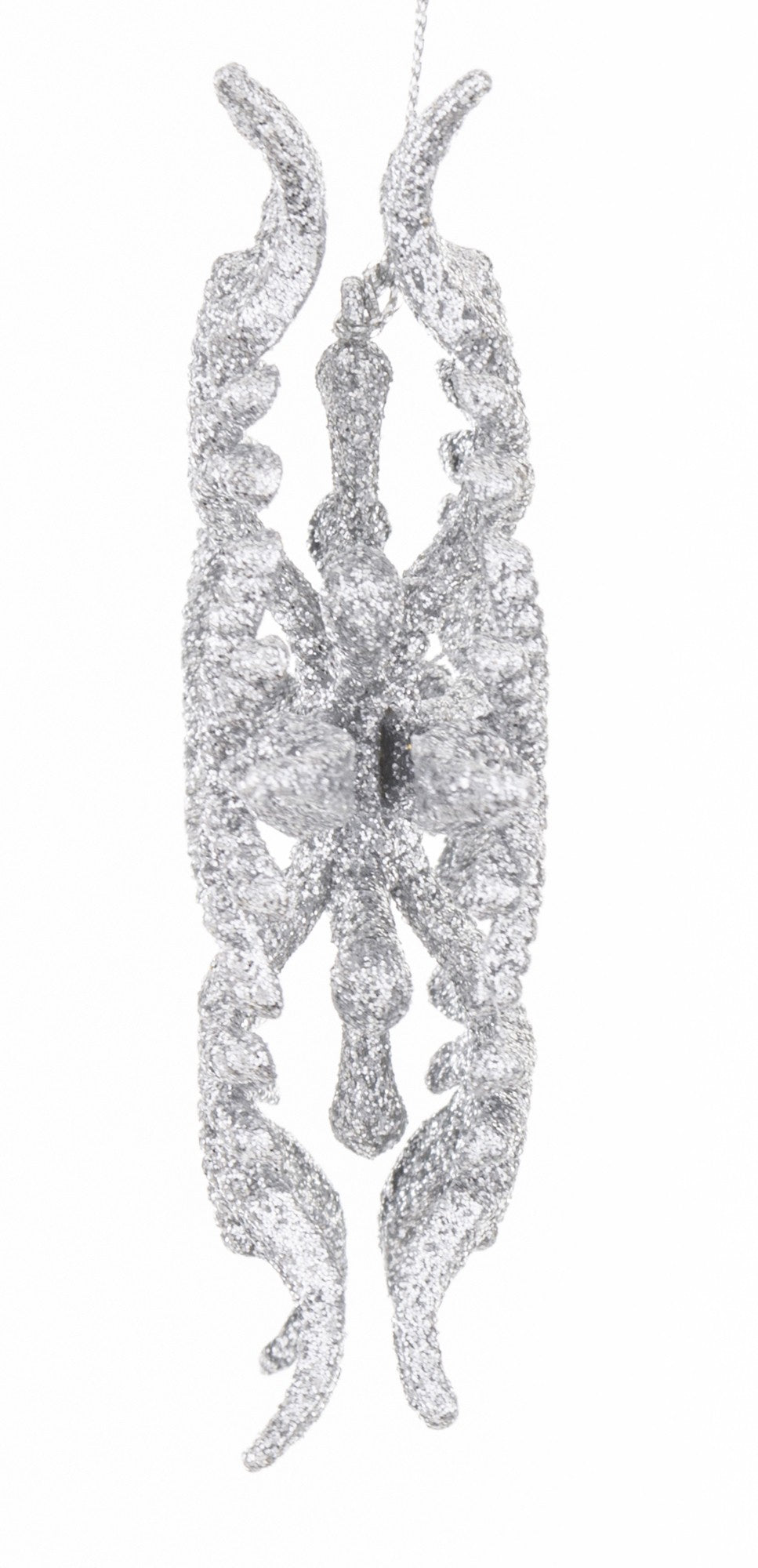 Zawieszka z tworzywa srebrna 11x12x3 cm wzór 2