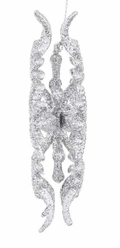 Zawieszka z tworzywa srebrna 11x12x3 cm wzór 2