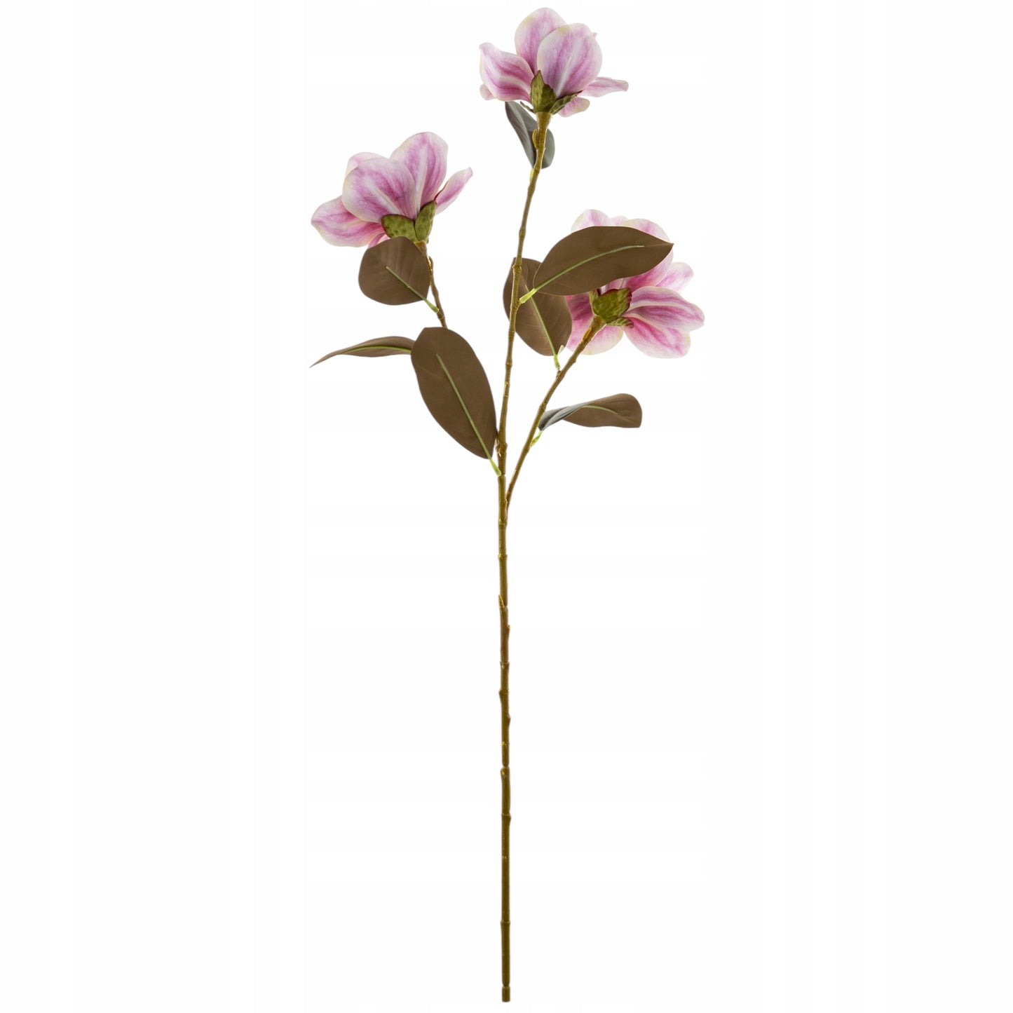 Kwiat Sztuczny 80cm magnolia gałązka dekoracyjna rożowa premium