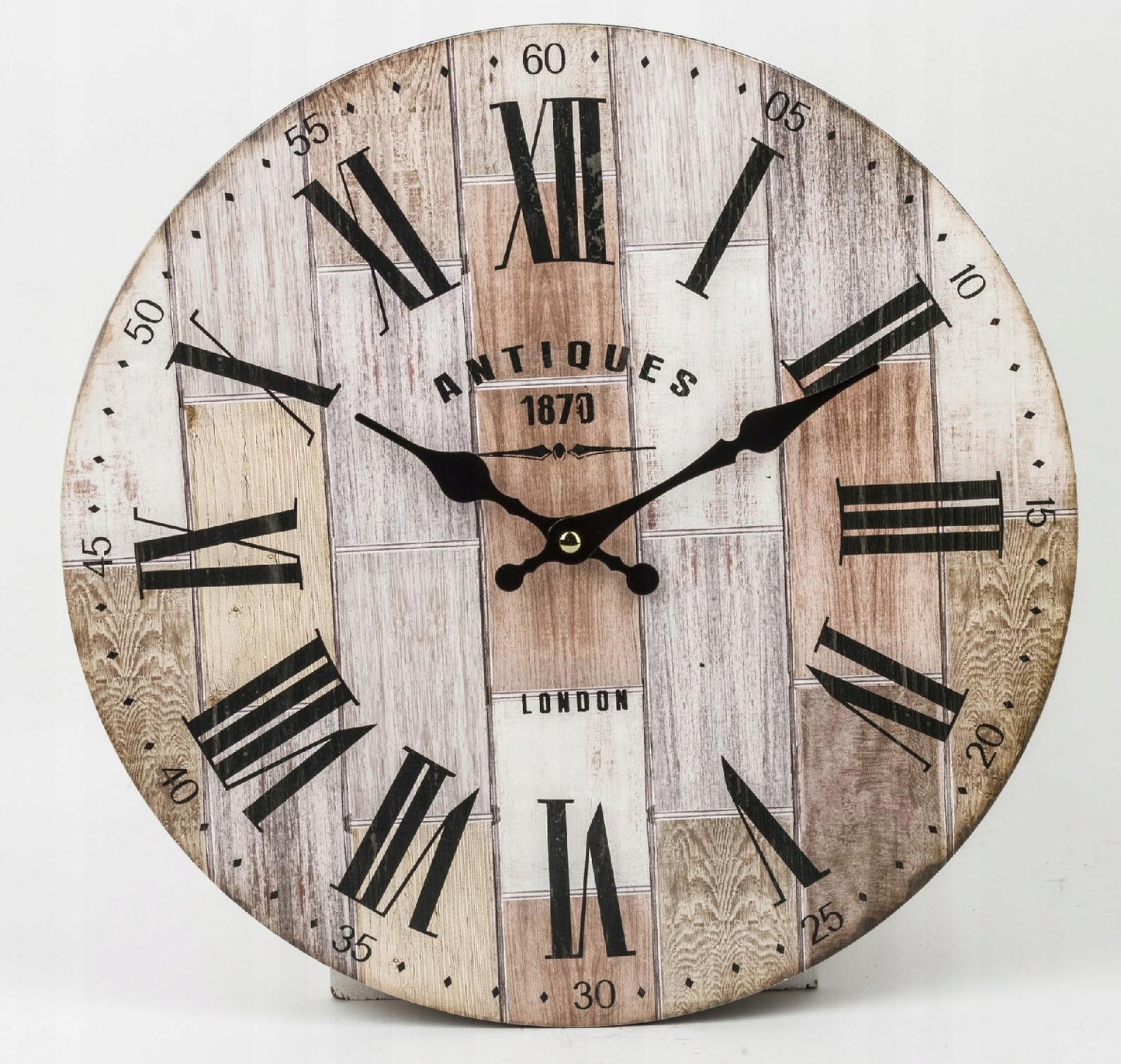 Zegar ścienny szary brązowy 34cm retro
