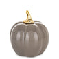 Ozdoba jesienna dynia porcelanowa szara 14x11,5x11,5 cm
