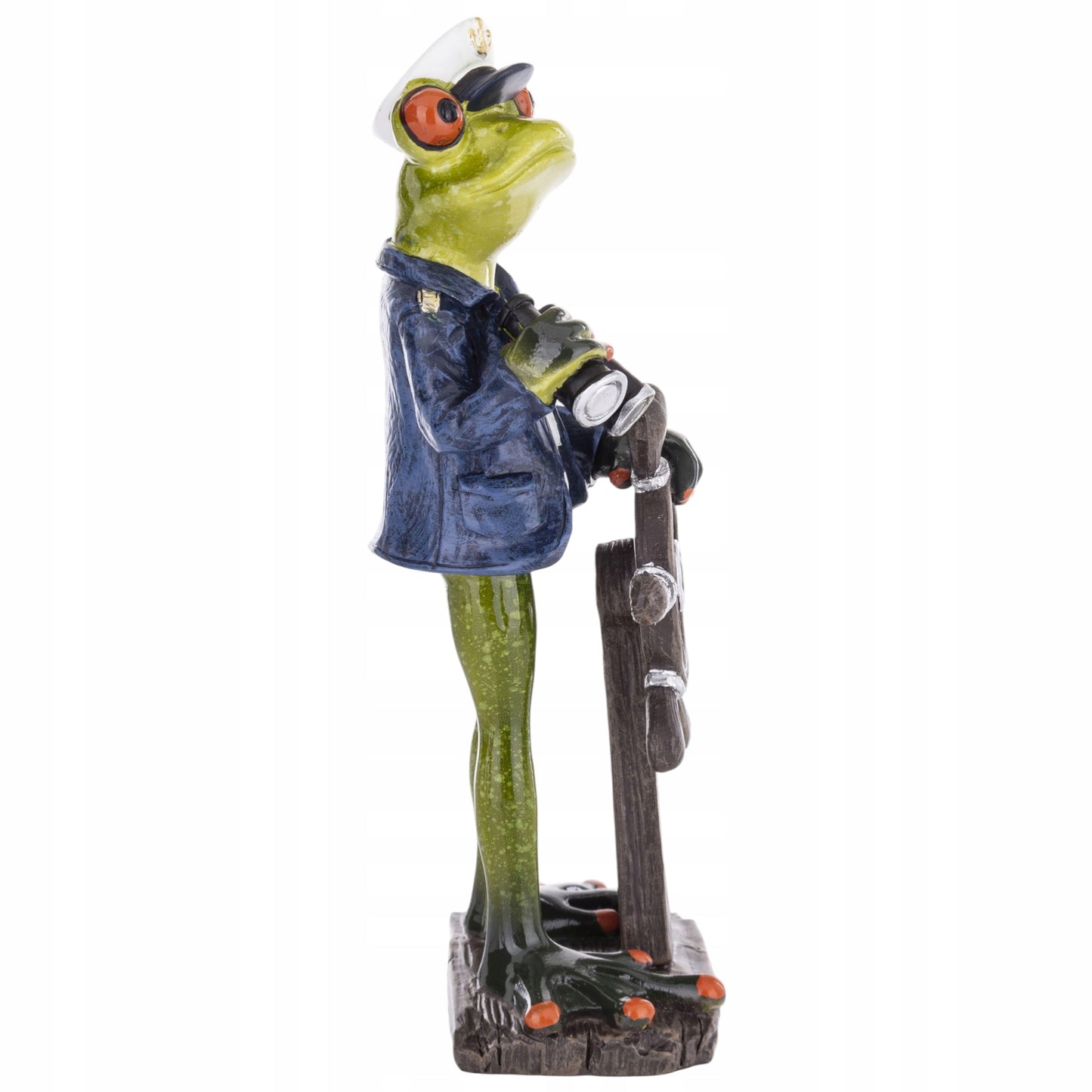 Ozdobna Figurka 18x9x6,5cm - Żaba marynarz Kapitan żabka na morzu