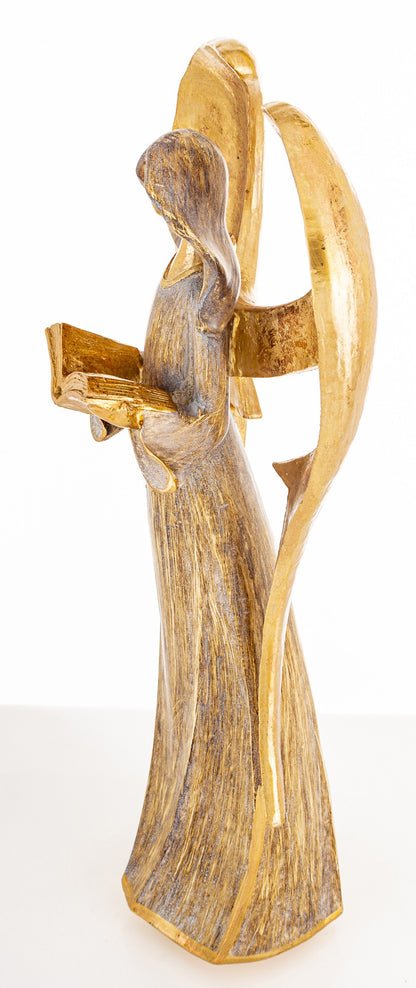Figurka świąteczna anioł złoty tworzywo sztuczne 43x20x13,5 cm