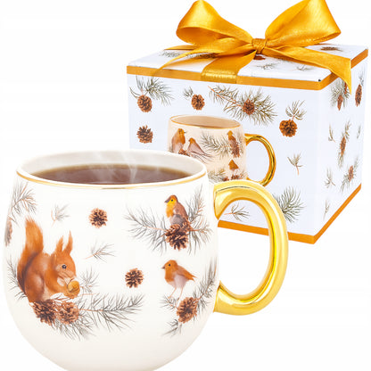 Porcelanowy Kubek baryłka 530 ml duży w pudełku