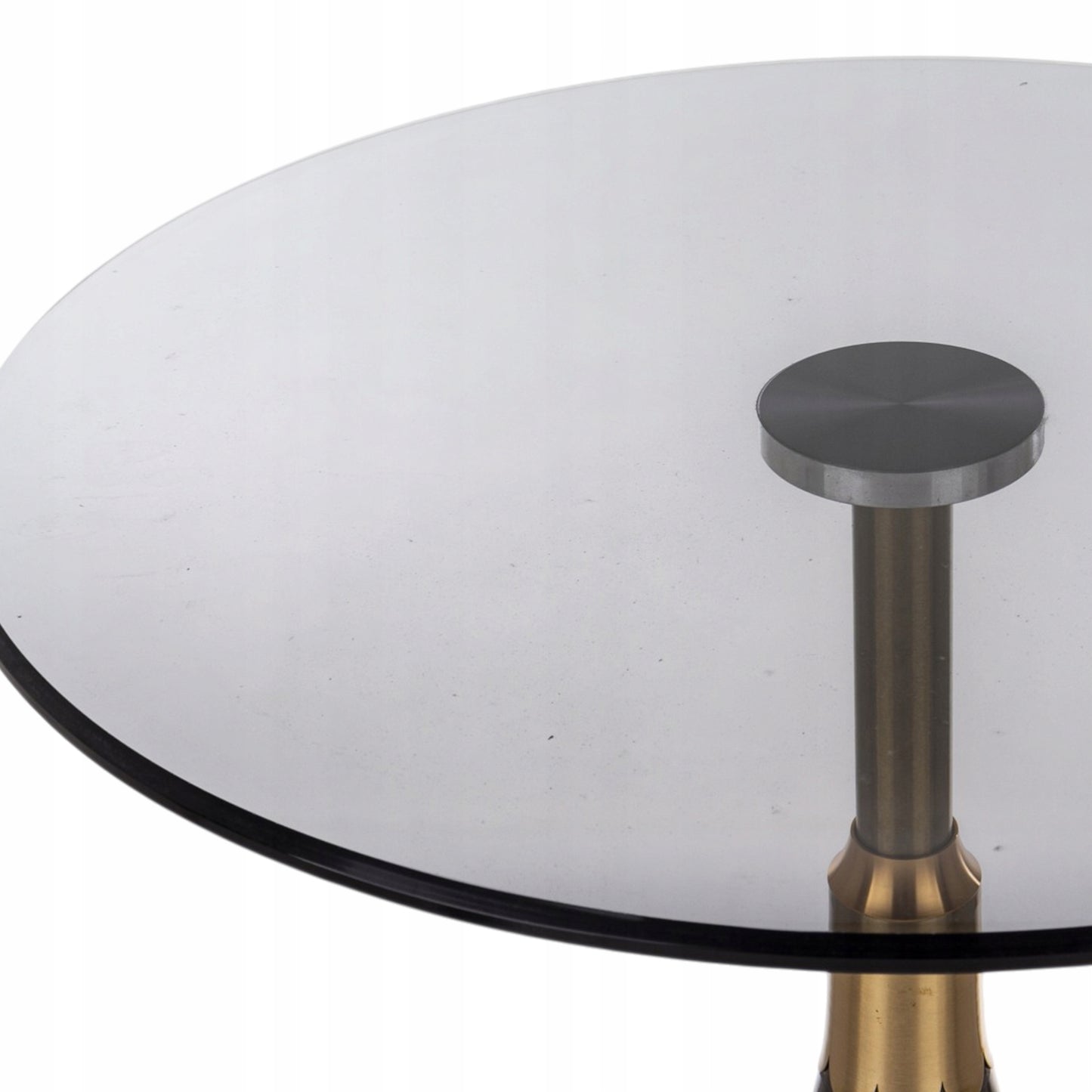 Stolik kawowy okrągły 54cm szklany loft design