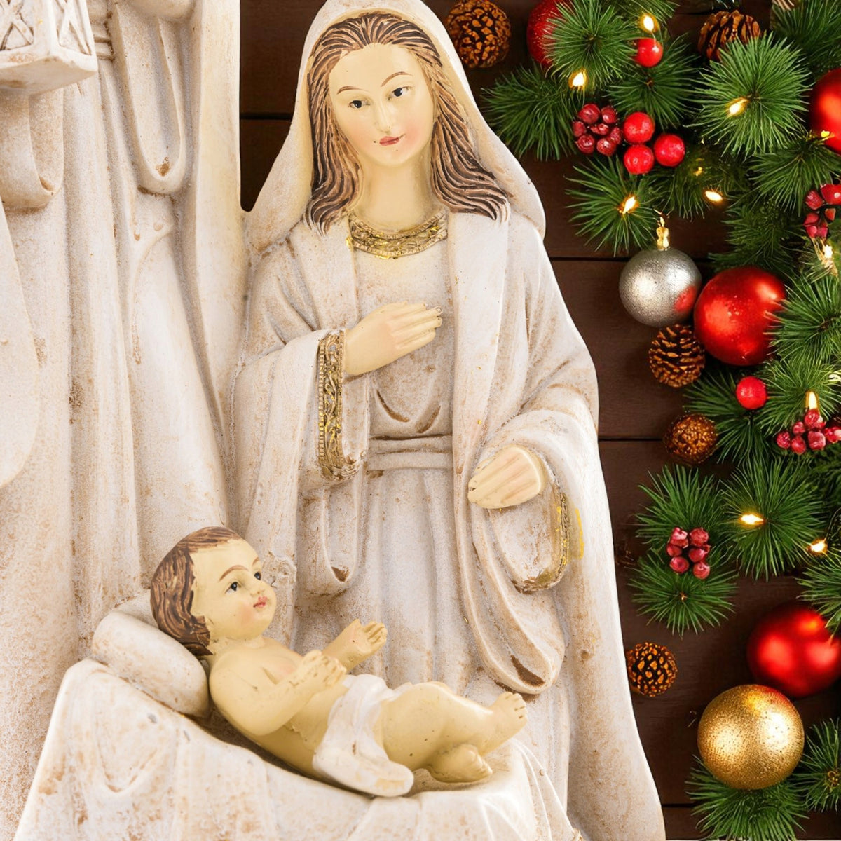 Szopka Bożonarodzeniowa Święta rodzina Stajenka figurka świąteczna