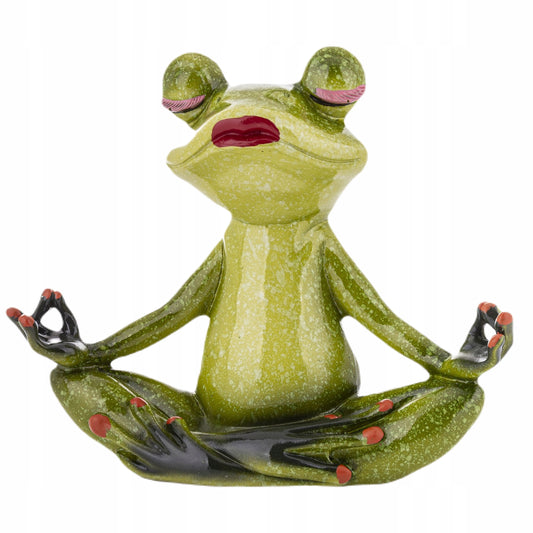 Figurka ozdobna żaba medytacja yoga prezent dekoracja