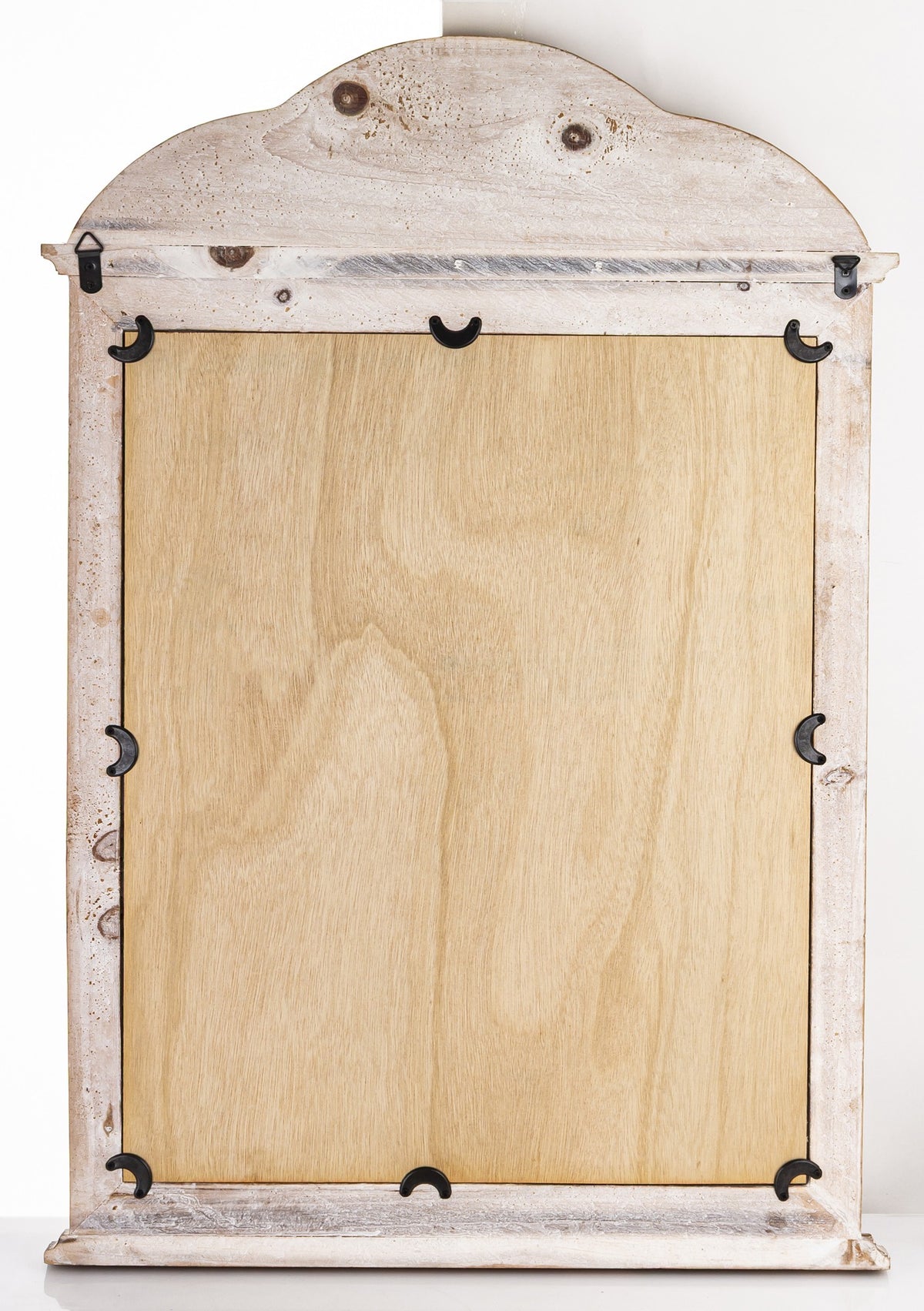Lustro dekoracyjne brązowy drewno, szkło 80x55x3,5 cm cm