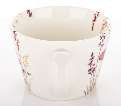 Porcelanowy Kubek Floral Garden duży wiosenny boho w kwiaty 450 ml