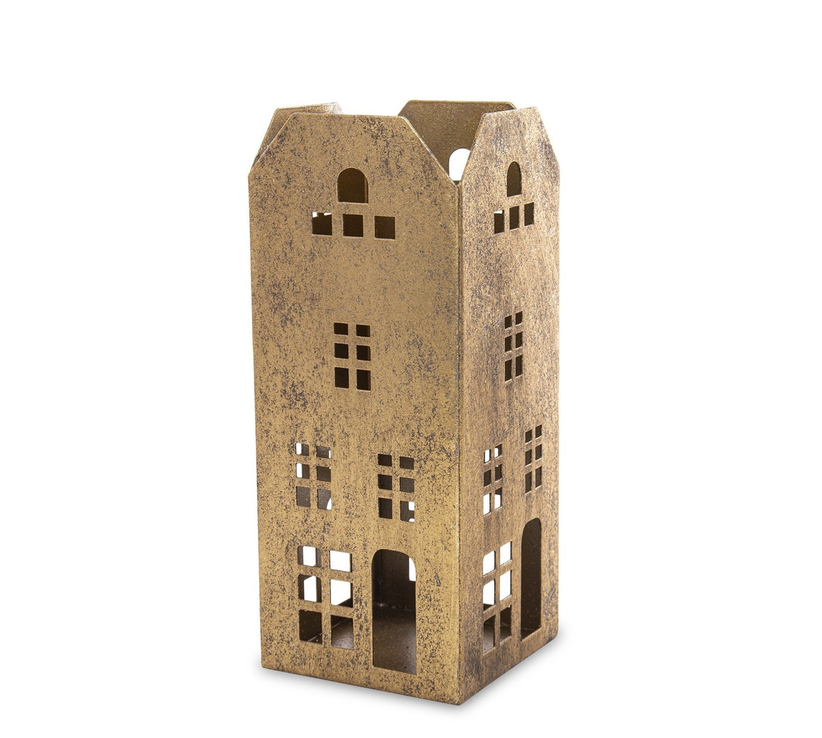 Figurka świąteczna Świecznik złoty metal 22x9x9cm