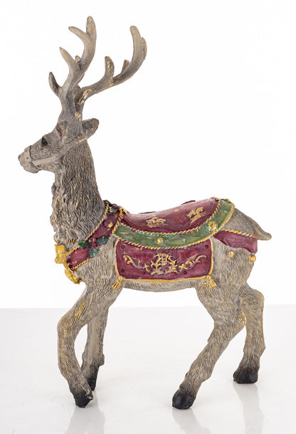 Figurka świąteczna jeleń tworzywo sztuczne 24,5x16x6 cm Casa Roma