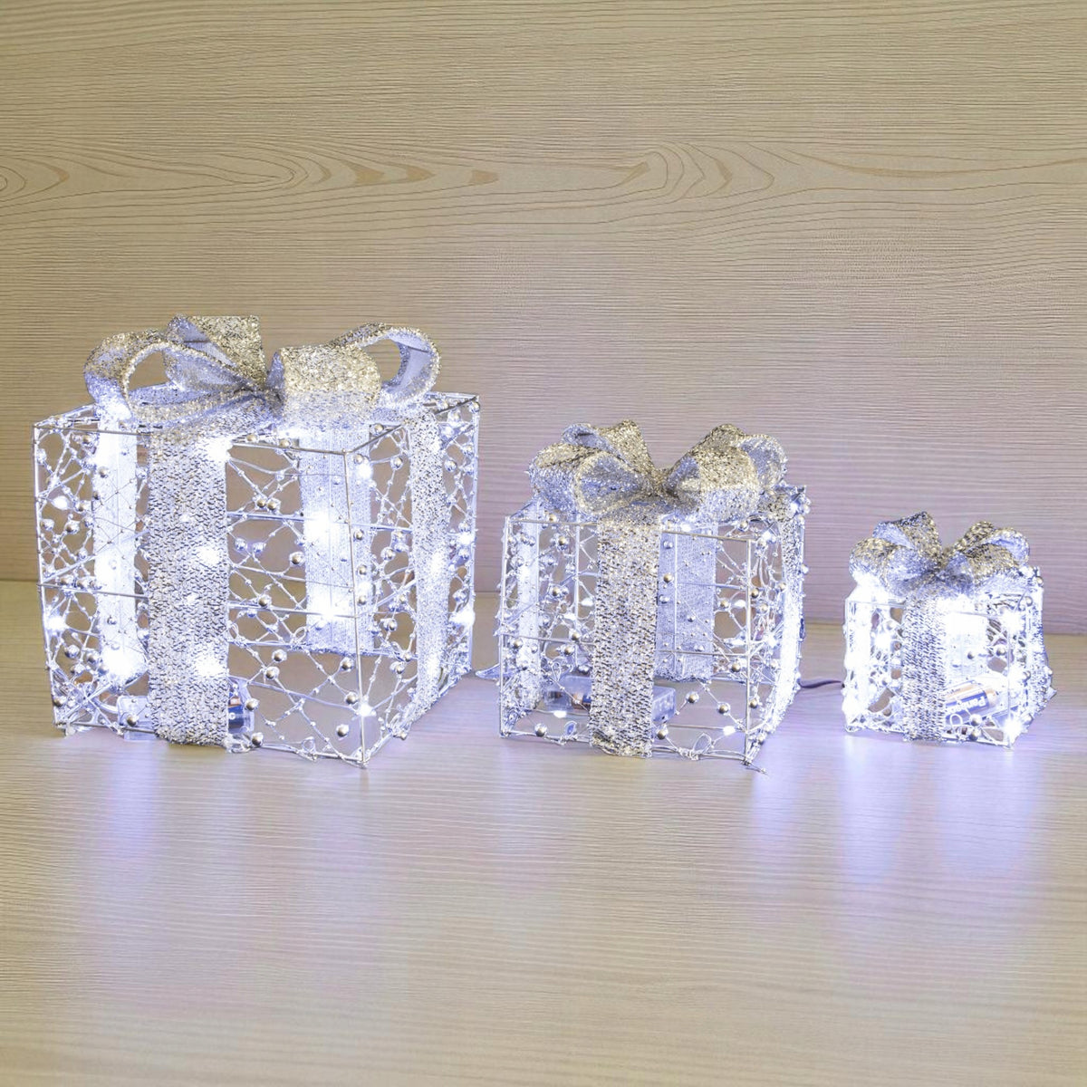 Ozdoba Prezenty 3 szt. LED Figurka świetlna świąteczna duża iluminacja