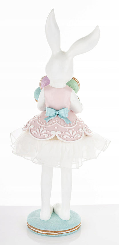 figurka zajączek wielkanocny biały dziewczynka króliczek 55cm XL