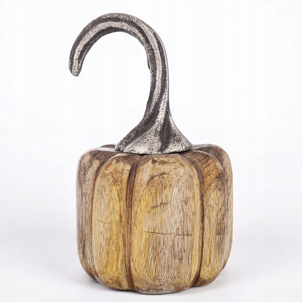 Figurka dekoracyjna dynia drewniana 14x8,5x8,5 cm drewno mango