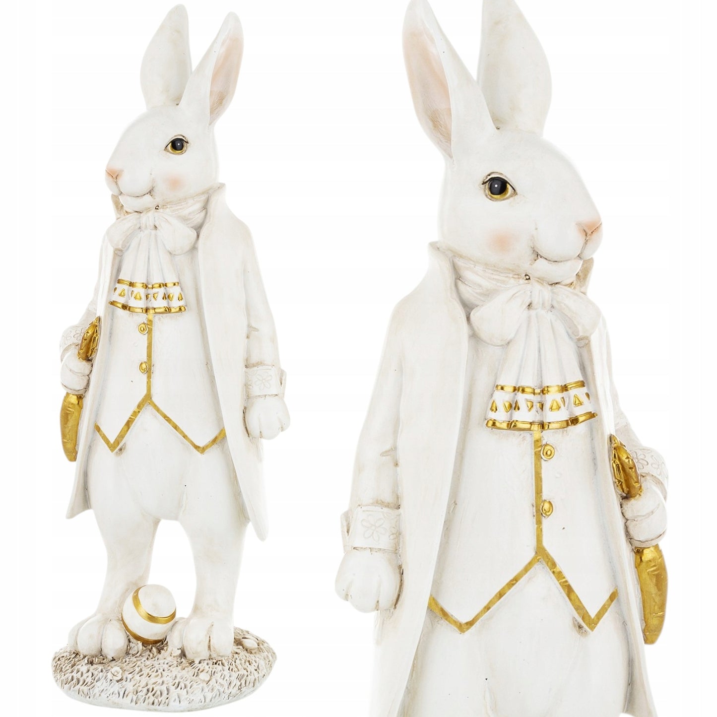 Figurka wielkanocna tworzywo sztuczne Pan zając królik wielkanocny 36 cm