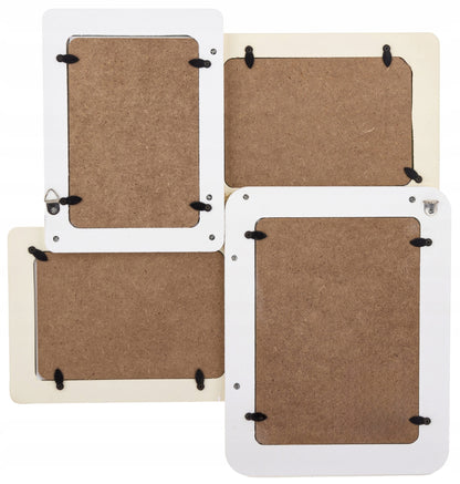 RAMKA NA 4 ZDJĘCIA 10x15 kolaż multiramka ELEGANCKA GLAMOUR BEŻOWA