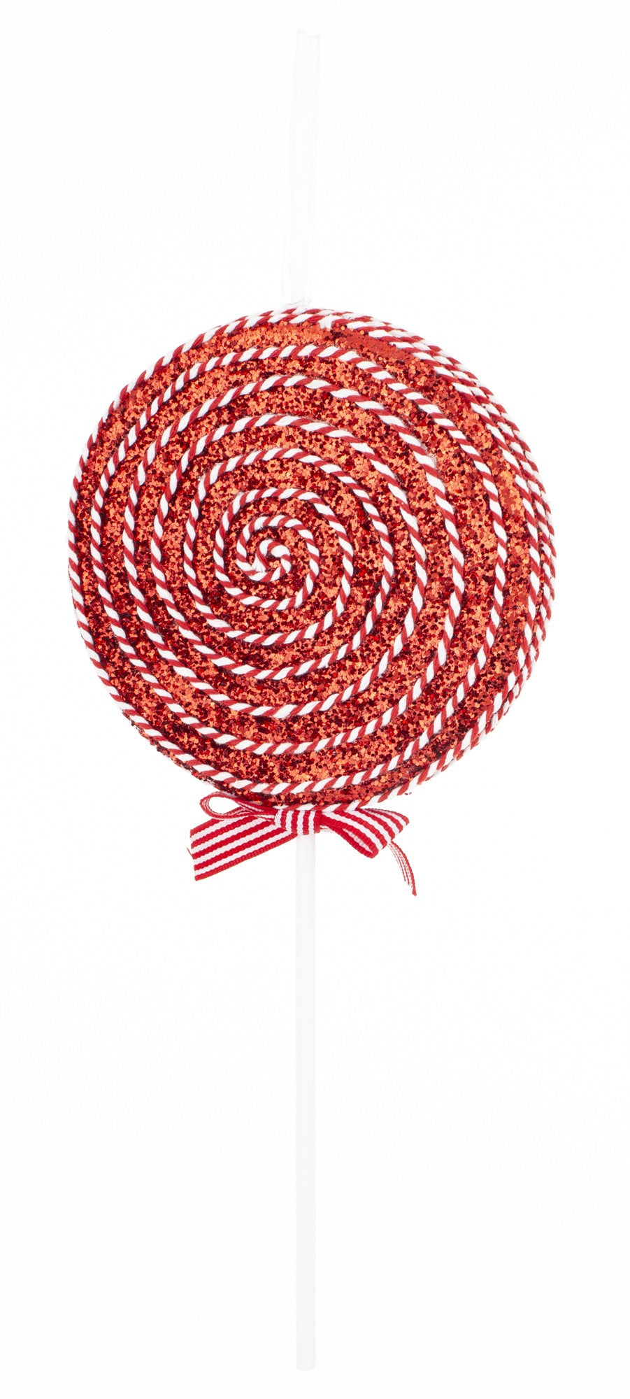 Zawieszka tekstylna biało-czerwona 31x14x3 cm wzór 2