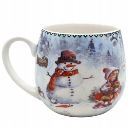 Kubek filiżanka świąteczna w pudełku porcelana duży na prezent 450ml