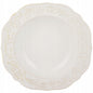 Talerz obiadowy głęboki porcelanowy 23cm kremowy zdobiony Sarmatia