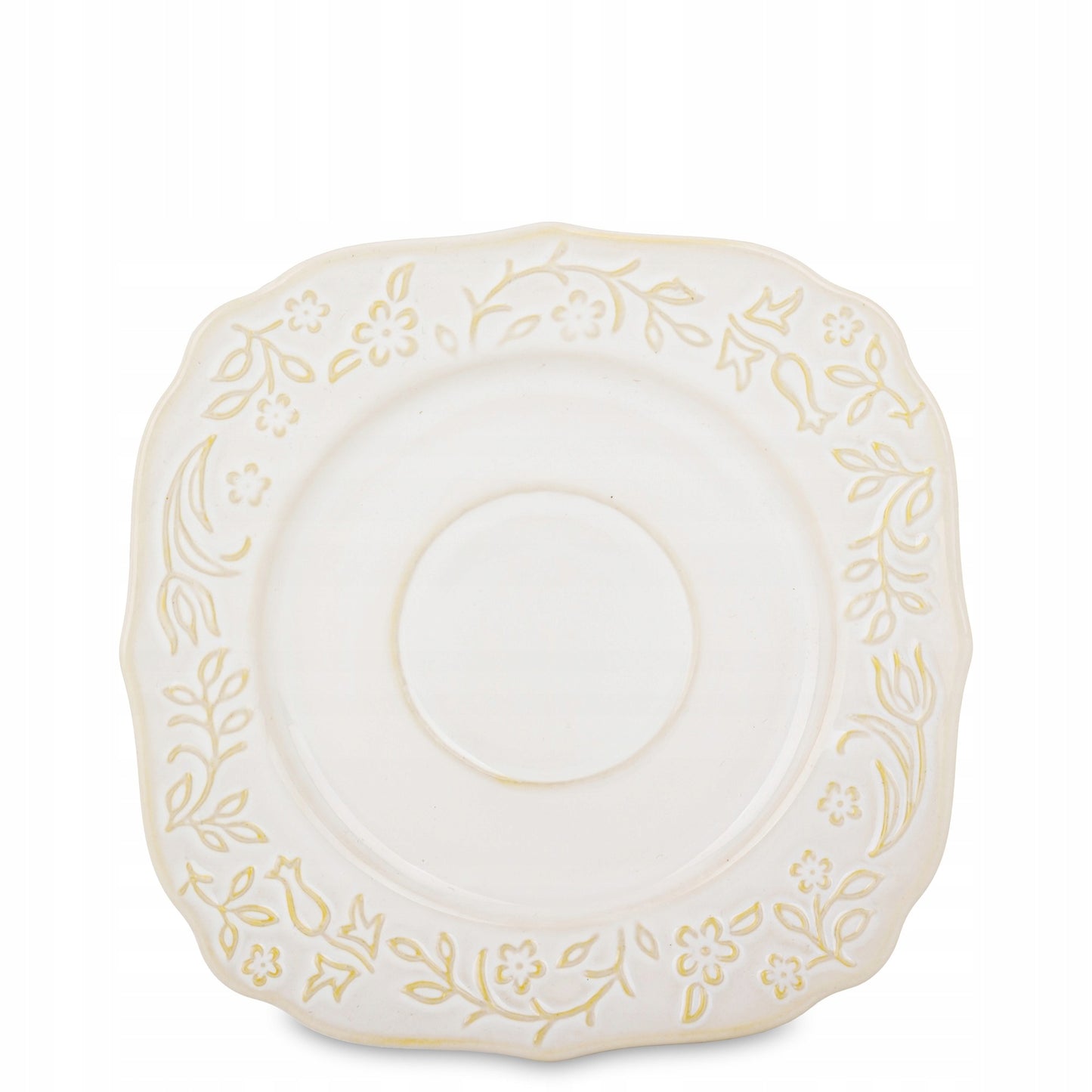 Talerz Spodek pod Filiżankę porcelanowy Sarmatia deserowy 16,5 kwadratowy