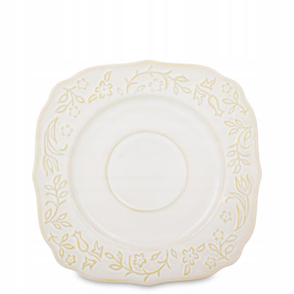 Talerz Spodek pod Filiżankę porcelanowy Sarmatia deserowy 16,5 kwadratowy